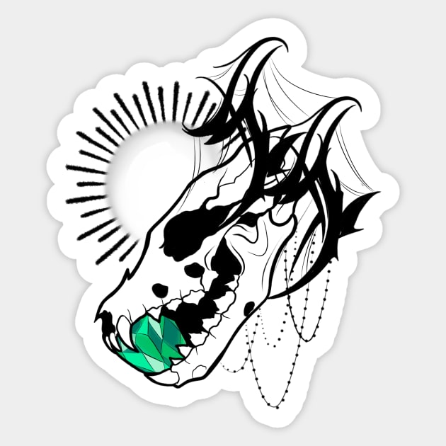 Jaded Jackal Sticker by Artbypanda13